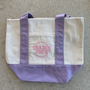 Trader Joe’s Mini Canvas Tote Bag | Pastel Purple / Lavender